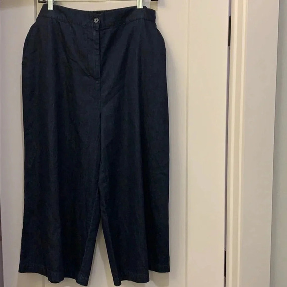 Mossimo Wide Leg Crop Culottes Pants with Tie - Picture 1 of 5